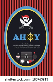 pirate card design. vector illustration