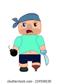 pirate, cartoon