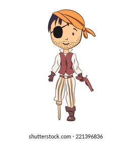 Pirate cartoon character