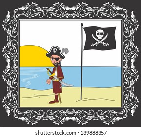 pirate cartoon character painting