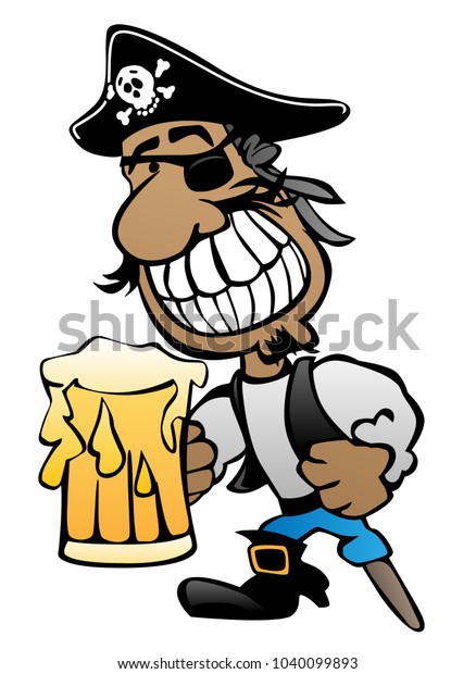 Pirate Cartoon Character Peg Leg Eye Stock Vector (Royalty Free ...