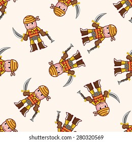 pirate , cartoon seamless pattern background