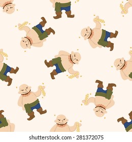 pirate , cartoon seamless pattern background