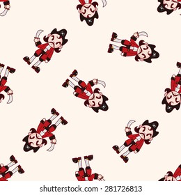 pirate , cartoon seamless pattern background