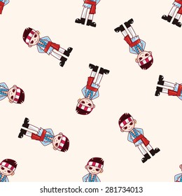 pirate , cartoon seamless pattern background