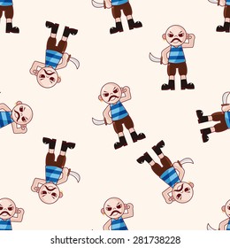 pirate , cartoon seamless pattern background