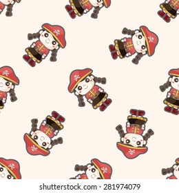 pirate , cartoon seamless pattern background