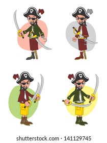 pirate cartoon set