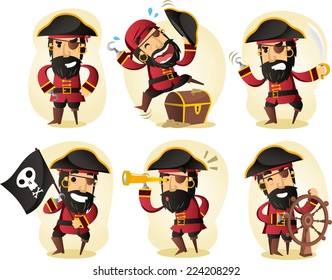 pirate cartoon set