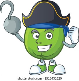 Pirate casimiroa fruit cartoon for organic herb