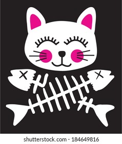 pirate cat flag / t-shirt graphics