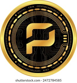 Pirate chain-arrr cryptocurrency illustrations on abstract background. 3d illustrations.