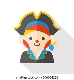 pirate character flat icon