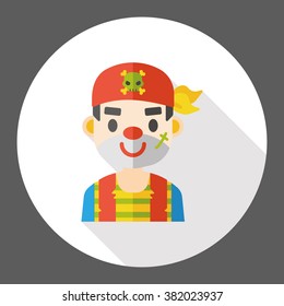 pirate character flat icon