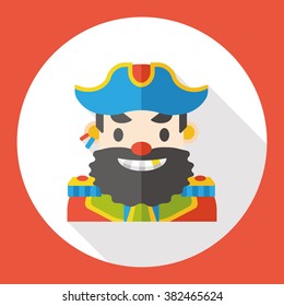 pirate character flat icon