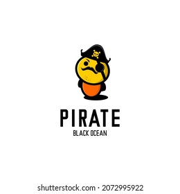 pirate character logo illustration vector, cartoon vector