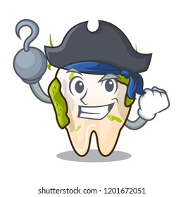 Pirate character unhealthy decayed teeth before rehabilitation