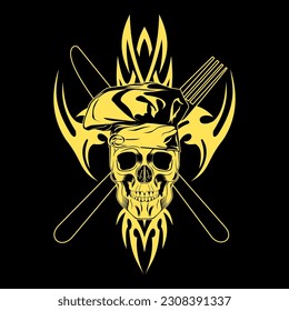 pirate chef t-shirt design vector