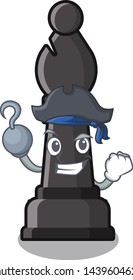 Pirate chess bishop isolated with the cartoon