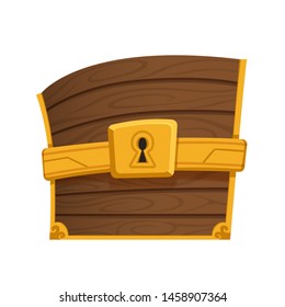 Pirate chest icon. Flat illustration. Isolated on white background. Vector illustration