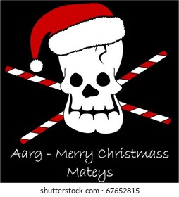 Pirate Christmas Card design, fully editable