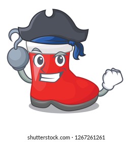 Pirate christmas santa boots with shape cartoon