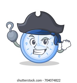 Pirate clock character cartoon style