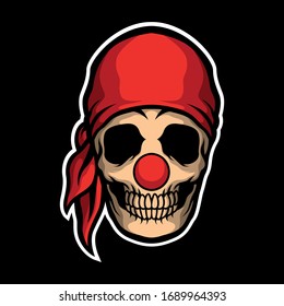 pirate clown skull for commercial use