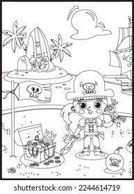 Pirate Coloring Pages for kids