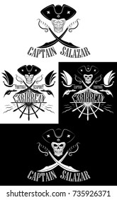 pirate corsair logos set