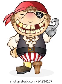 Pirate Costume Boy Cartoon Character