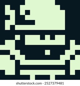 Pirate costume dressed character Pixel art game vector illustration.