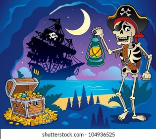 Pirate cove theme image 2 - vector illustration.