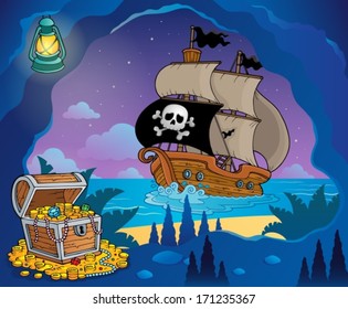 Pirate cove theme image 7 - eps10 vector illustration.