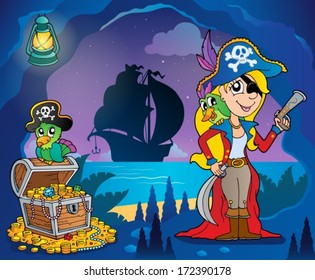 Pirate cove theme image 9 - eps10 vector illustration.