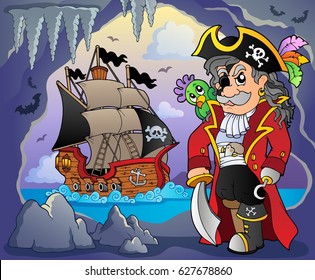 Pirate cove topic image 4 - eps10 vector illustration.