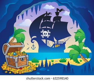 Pirate cove topic image 5 - eps10 vector illustration.