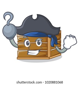 Pirate crate character cartoon style