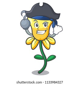 Pirate daffodil flower character cartoon