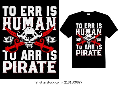 pirate day t-shirt design vector file