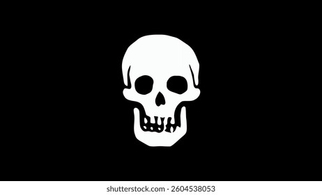 Pirate Death's Head High Quality Flag Clipart, Flag Icon, Vector Illustration, Premium Quality Digital Download