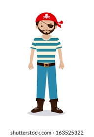 pirate design over  white background vector illustration