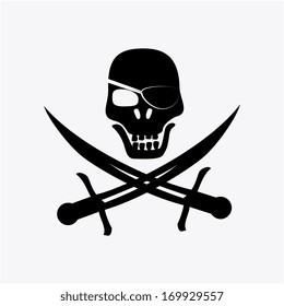pirate design over white  background vector illustration 