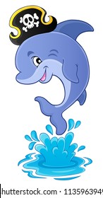 Pirate dolphin theme image 1 - eps10 vector illustration.