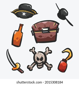 Pirate Doodle Package, icon set