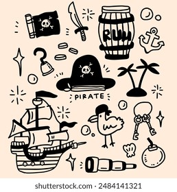 pirate element design for templates.