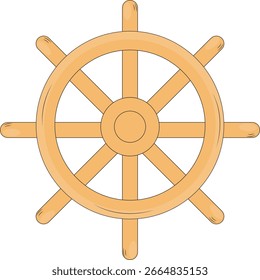 Elemento pirata aislado sobre fondo blanco. Ilustración vectorial plana de dibujos animados.