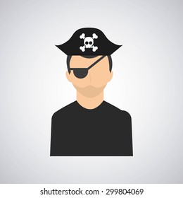 pirate emblem design, vector illustration eps10 graphic 