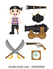 Pirate Equipment Vector For Your Design