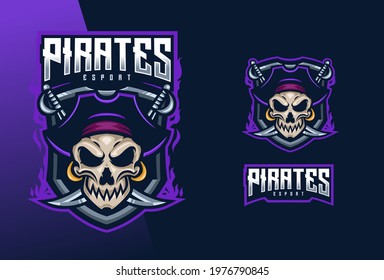 Pirate Esport Logo Design Illustration